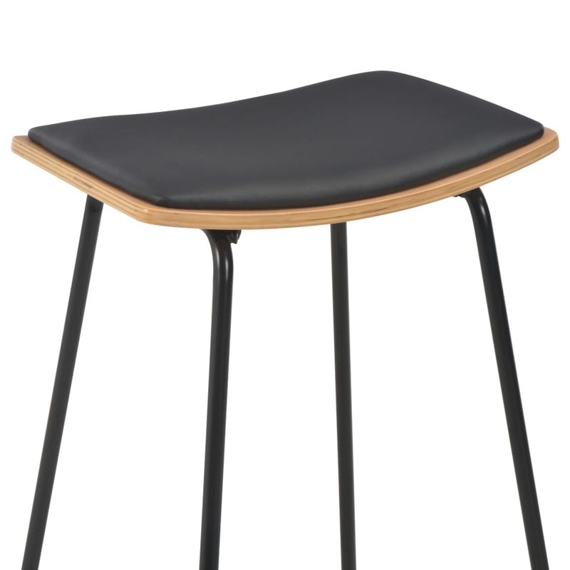 Casa si Gradina - Mobilier - Seturi de mobilier - Seturi bucatarie - Set mobilier de bar, 3 piese, negru, otel - Infinity.ro