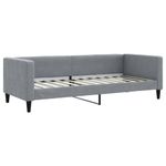 Casa si Gradina - Mobilier - Paturi si accesorii - Paturi - Pat de zi cu extensie si saltele, gri deschis, 80x200 cm textil - Infinity.ro