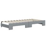 Casa si Gradina - Mobilier - Paturi si accesorii - Paturi - Pat de zi cu extensie si saltele, gri deschis, 80x200 cm textil - Infinity.ro