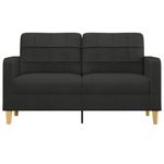 Casa si Gradina - Mobilier - Canapele si coltare - Canapele - Canapea cu 2 locuri, negru, 140 cm, material textil - Infinity.ro