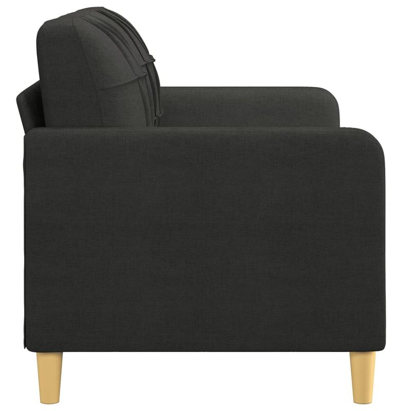 Casa si Gradina - Mobilier - Canapele si coltare - Canapele - Canapea cu 2 locuri, negru, 140 cm, material textil - Infinity.ro