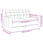 Casa si Gradina - Mobilier - Canapele si coltare - Canapele - Canapea cu 2 locuri, negru, 140 cm, material textil - Infinity.ro