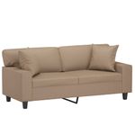 Casa si Gradina - Mobilier - Canapele si coltare - Canapele - Canapea cu 2 locuri cu pernute, cappuccino, 140 cm, piele eco. - Infinity.ro