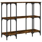 Casa si Gradina - Mobilier - Comode si corpuri - Console - Masuta consola, stejar fumuriu, 102x35x90 cm, lemn prelucrat - Infinity.ro