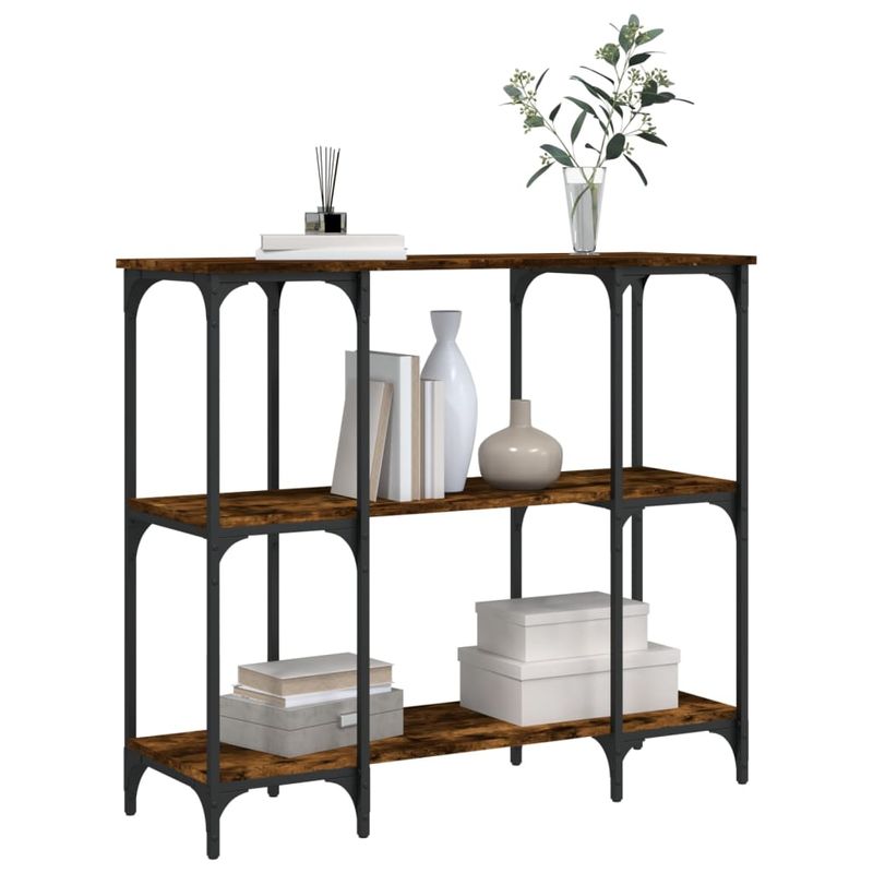 Casa si Gradina - Mobilier - Comode si corpuri - Console - Masuta consola, stejar fumuriu, 102x35x90 cm, lemn prelucrat - Infinity.ro