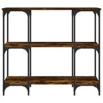 Casa si Gradina - Mobilier - Comode si corpuri - Console - Masuta consola, stejar fumuriu, 102x35x90 cm, lemn prelucrat - Infinity.ro