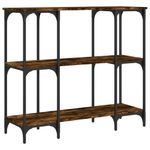 Casa si Gradina - Mobilier - Comode si corpuri - Console - Masuta consola, stejar fumuriu, 102x35x90 cm, lemn prelucrat - Infinity.ro
