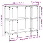 Casa si Gradina - Mobilier - Comode si corpuri - Console - Masuta consola, stejar fumuriu, 102x35x90 cm, lemn prelucrat - Infinity.ro