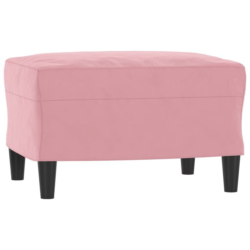 Casa si Gradina - Mobilier - Scaune si fotolii - Fotolii - Fotoliu canapea cu taburet, roz, 60 cm, catifea - Infinity.ro
