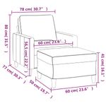 Casa si Gradina - Mobilier - Scaune si fotolii - Fotolii - Fotoliu canapea cu taburet, roz, 60 cm, catifea - Infinity.ro