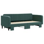 Casa si Gradina - Mobilier - Paturi si accesorii - Paturi - Pat de zi cu extensie, verde inchis, 90x200 cm, catifea - Infinity.ro