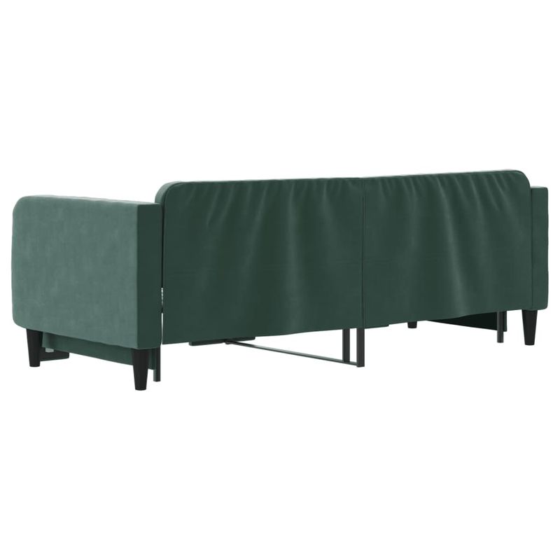 Casa si Gradina - Mobilier - Paturi si accesorii - Paturi - Pat de zi cu extensie, verde inchis, 90x200 cm, catifea - Infinity.ro
