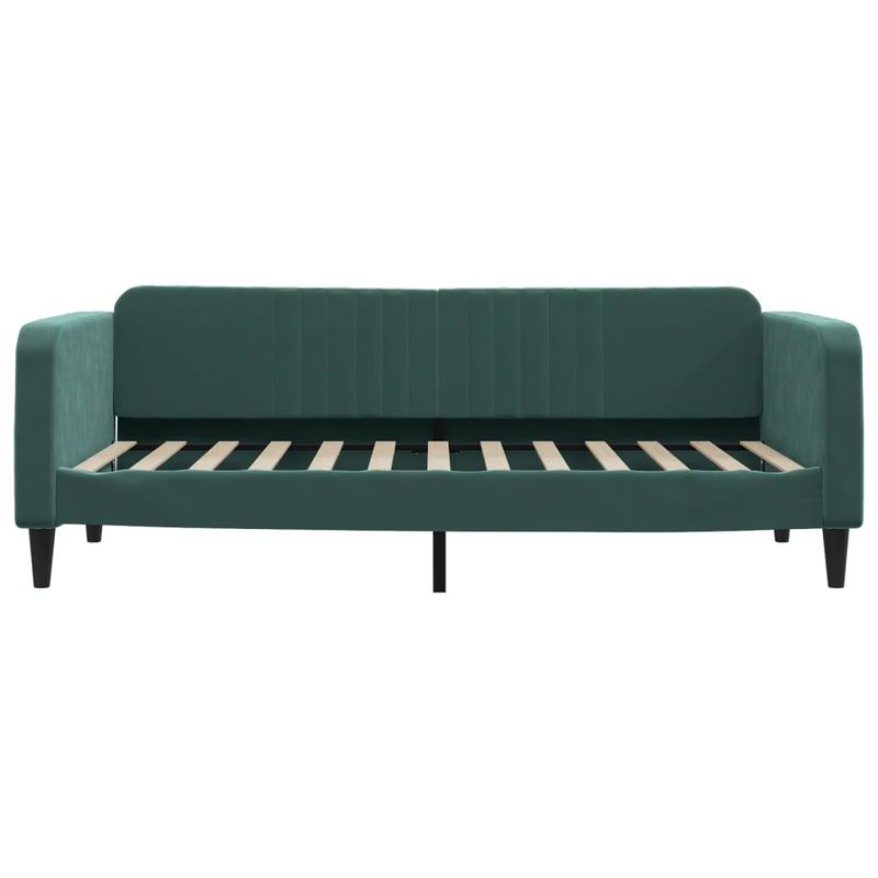 Casa si Gradina - Mobilier - Paturi si accesorii - Paturi - Pat de zi cu extensie, verde inchis, 90x200 cm, catifea - Infinity.ro