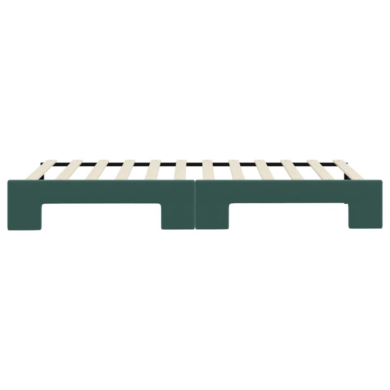 Casa si Gradina - Mobilier - Paturi si accesorii - Paturi - Pat de zi cu extensie, verde inchis, 90x200 cm, catifea - Infinity.ro