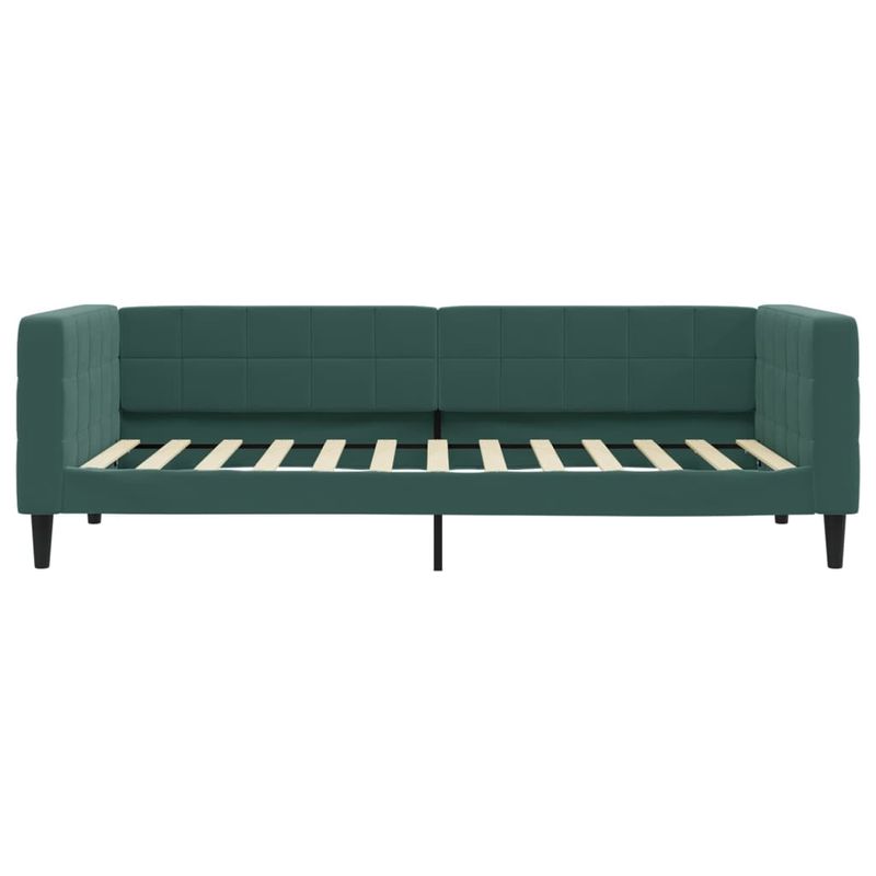 Casa si Gradina - Mobilier - Paturi si accesorii - Paturi - Pat de zi cu saltea, verde inchis, 90x200 cm, catifea - Infinity.ro