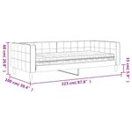 Casa si Gradina - Mobilier - Paturi si accesorii - Paturi - Pat de zi cu saltea, verde inchis, 90x200 cm, catifea - Infinity.ro