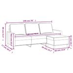 Casa si Gradina - Mobilier - Canapele si coltare - Canapele - Canapea cu 3 locuri si taburet, maro, 180 cm, catifea - Infinity.ro