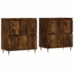 Casa si Gradina - Mobilier - Comode si corpuri - Comode - Servante, 2 buc., stejar afumat, lemn prelucrat - Infinity.ro