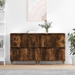 Casa si Gradina - Mobilier - Comode si corpuri - Comode - Servante, 2 buc., stejar afumat, lemn prelucrat - Infinity.ro