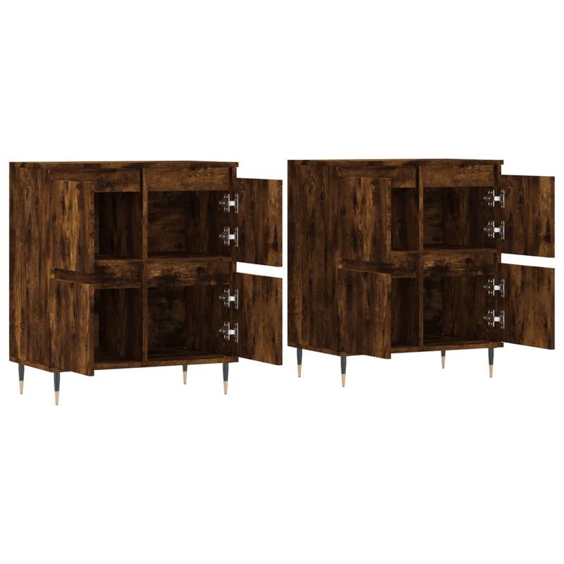 Casa si Gradina - Mobilier - Comode si corpuri - Comode - Servante, 2 buc., stejar afumat, lemn prelucrat - Infinity.ro