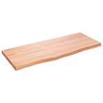 Casa si Gradina - Mobilier - Feronerie si accesorii mobila - Blat de masa maro 100x40x(2-4) cm, lemn masiv stejar tratat, maro deschis - Infinity.ro
