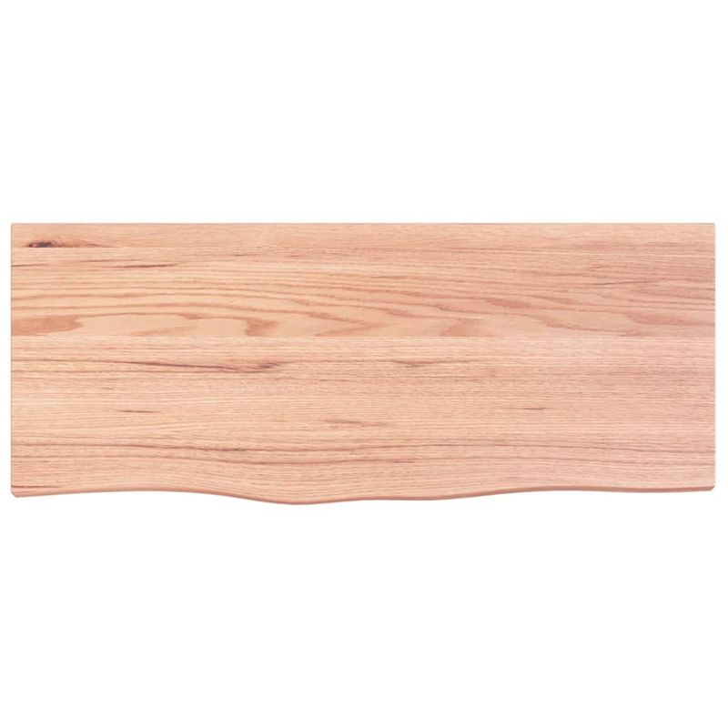 Casa si Gradina - Mobilier - Feronerie si accesorii mobila - Blat de masa maro 100x40x(2-4) cm, lemn masiv stejar tratat, maro deschis - Infinity.ro