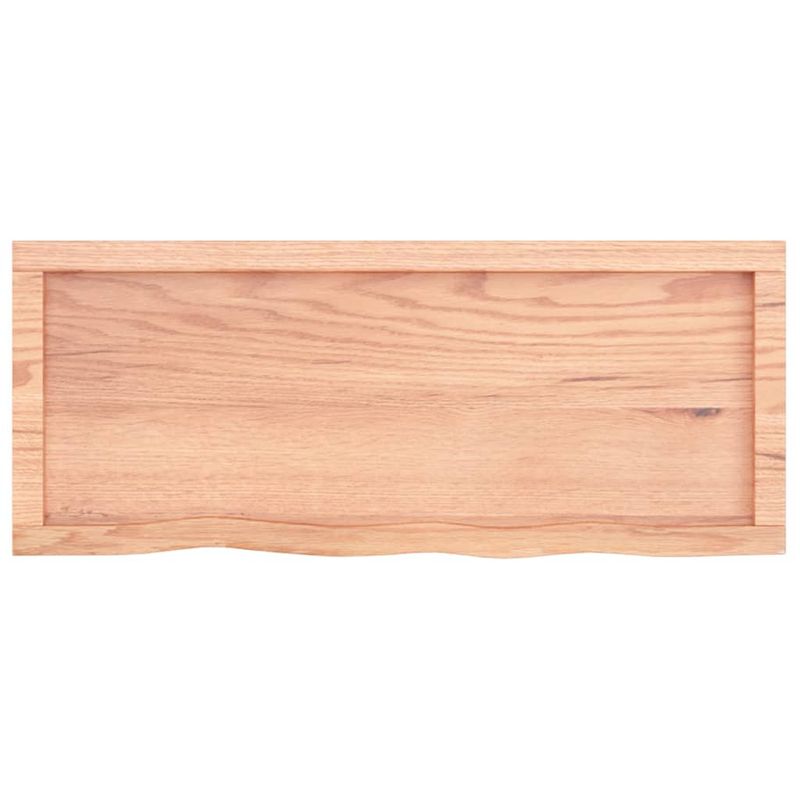 Casa si Gradina - Mobilier - Feronerie si accesorii mobila - Blat de masa maro 100x40x(2-4) cm, lemn masiv stejar tratat, maro deschis - Infinity.ro