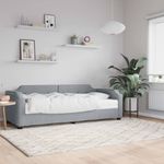 Casa si Gradina - Mobilier - Paturi si accesorii - Paturi - Pat de zi cu saltea, gri deschis, 80x200 cm, textil - Infinity.ro