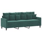 Casa si Gradina - Mobilier - Seturi de mobilier - Seturi living - Set de canapele cu perne, 3 piese, verde inchis, catifea - Infinity.ro
