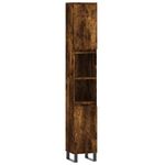Casa si Gradina - Mobilier - Seturi de mobilier - Seturi baie - Set mobilier de baie, 3 piese, stejar fumuriu, lemn prelucrat - Infinity.ro