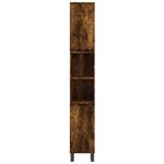 Casa si Gradina - Mobilier - Seturi de mobilier - Seturi baie - Set mobilier de baie, 3 piese, stejar fumuriu, lemn prelucrat - Infinity.ro