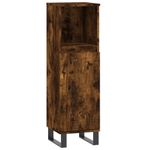 Casa si Gradina - Mobilier - Seturi de mobilier - Seturi baie - Set mobilier de baie, 3 piese, stejar fumuriu, lemn prelucrat - Infinity.ro