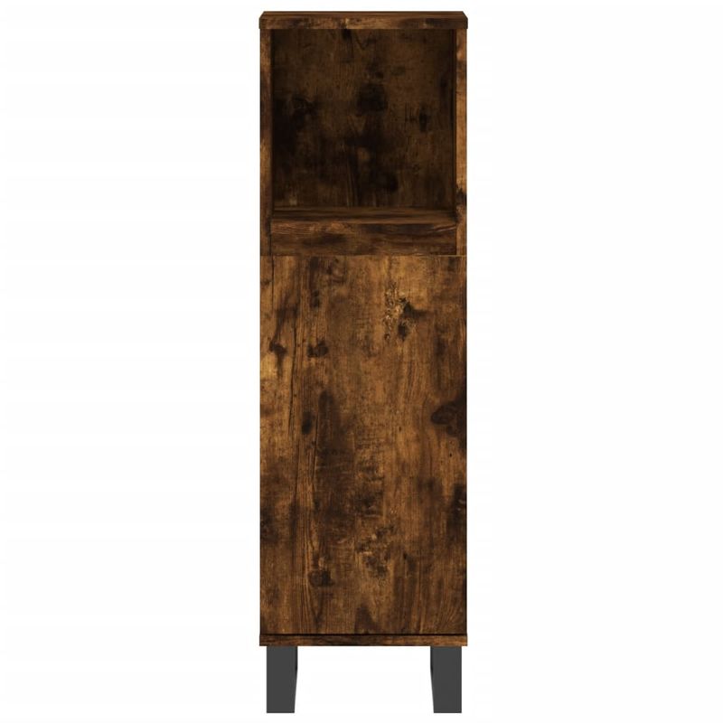Casa si Gradina - Mobilier - Seturi de mobilier - Seturi baie - Set mobilier de baie, 3 piese, stejar fumuriu, lemn prelucrat - Infinity.ro