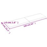 Casa si Gradina - Mobilier - Mobilier baie - Blaturi baie - Blat de baie, maro deschis, 160x40x(2-4) cm, lemn masiv tratat - Infinity.ro
