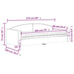 Casa si Gradina - Mobilier - Paturi si accesorii - Paturi - Pat de zi cu saltea, crem, 90x200 cm, textil - Infinity.ro