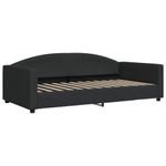 Casa si Gradina - Mobilier - Paturi si accesorii - Paturi - Pat de zi cu extensie si saltele, negru, 100x200 cm, textil - Infinity.ro
