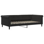 Casa si Gradina - Mobilier - Paturi si accesorii - Paturi - Pat de zi cu extensie si saltele, negru, 100x200 cm, catifea - Infinity.ro