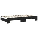 Casa si Gradina - Mobilier - Paturi si accesorii - Paturi - Pat de zi cu extensie si saltele, negru, 100x200 cm, catifea - Infinity.ro