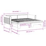 Casa si Gradina - Mobilier - Paturi si accesorii - Paturi - Pat de zi cu extensie si saltele, negru, 100x200 cm, catifea - Infinity.ro