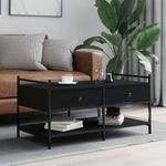 Casa si Gradina - Mobilier - Mese si birouri - Masute de cafea - Masuta de cafea, negru, 99x50x50 cm, lemn prelucrat - Infinity.ro