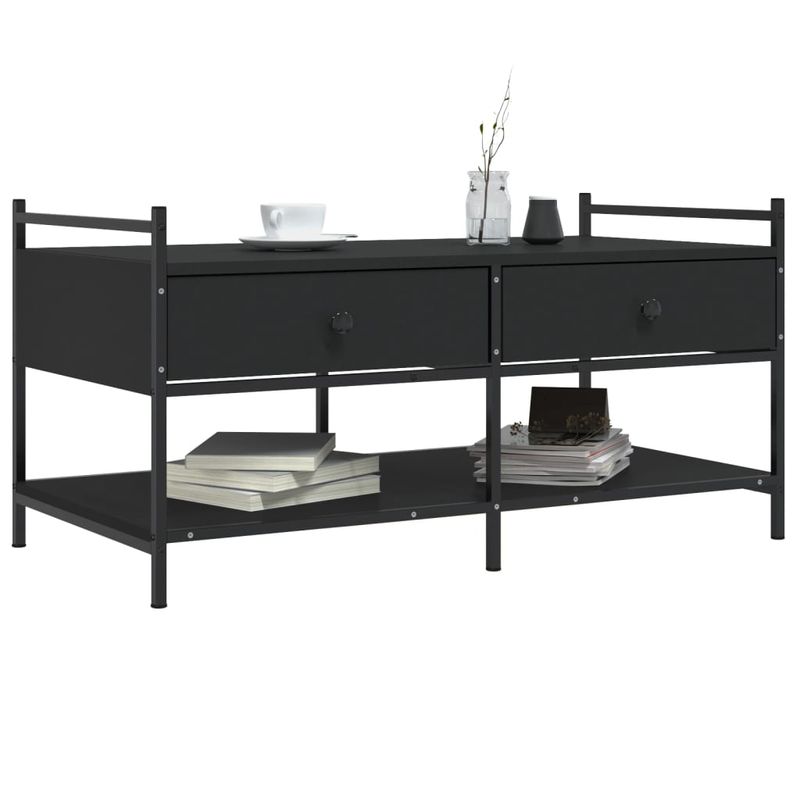 Casa si Gradina - Mobilier - Mese si birouri - Masute de cafea - Masuta de cafea, negru, 99x50x50 cm, lemn prelucrat - Infinity.ro