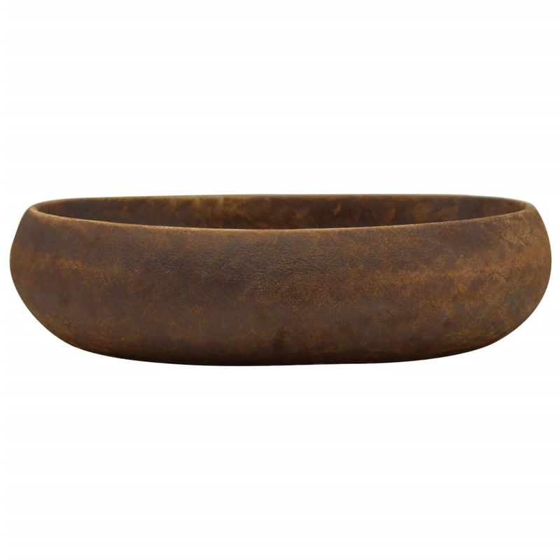 Casa si Gradina - Sanitare - Lavoar baie si accesorii - Lavoare si piedestale - Lavoar de blat, maro, 59x40x15 cm, ceramica, oval - Infinity.ro