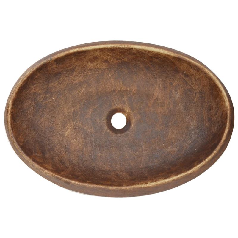 Casa si Gradina - Sanitare - Lavoar baie si accesorii - Lavoare si piedestale - Lavoar de blat, maro, 59x40x15 cm, ceramica, oval - Infinity.ro