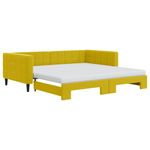 Casa si Gradina - Mobilier - Paturi si accesorii - Paturi - Pat de zi cu extensie si saltea, galben, 100x200 cm, catifea - Infinity.ro