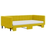 Casa si Gradina - Mobilier - Paturi si accesorii - Paturi - Pat de zi cu extensie si saltea, galben, 100x200 cm, catifea - Infinity.ro