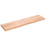 Casa si Gradina - Mobilier - Mobilier baie - Blaturi baie - Blat de baie, maro deschis, 200x50x(2-6) cm, lemn masiv tratat - Infinity.ro