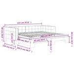 Casa si Gradina - Mobilier - Paturi si accesorii - Paturi - Pat de zi cu extensie si saltea, galben, 100x200 cm, catifea - Infinity.ro