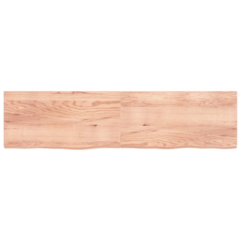 Casa si Gradina - Mobilier - Mobilier baie - Blaturi baie - Blat de baie, maro deschis, 200x50x(2-6) cm, lemn masiv tratat - Infinity.ro