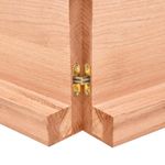 Casa si Gradina - Mobilier - Mobilier baie - Blaturi baie - Blat de baie, maro deschis, 200x50x(2-6) cm, lemn masiv tratat - Infinity.ro