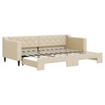 Casa si Gradina - Mobilier - Paturi si accesorii - Paturi - Pat de zi cu extensie, crem, 80x200 cm, textil - Infinity.ro